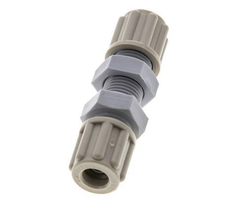 Racor de compresión recto de 6x4mm PA Pasamuros 10 bar [2 Piezas]