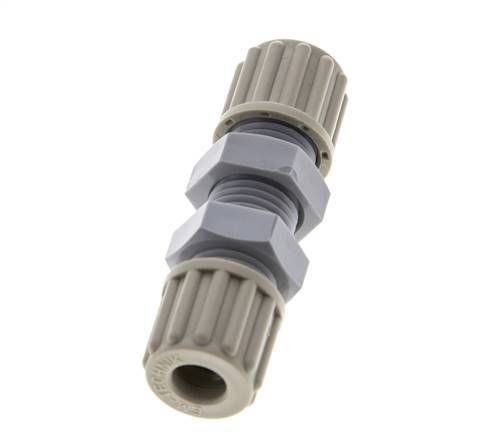 Racor de compresión recto 8x6mm PA Pasamuros 10 bar [2 Piezas]
