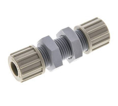 Racor de compresión recto de PA 10x8mm Bulkhead 10 bar [2 Piezas]