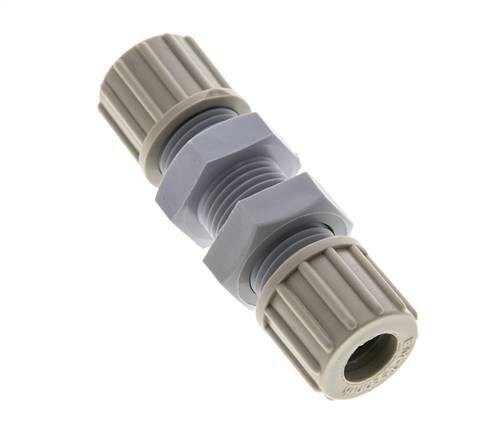 Racor de compresión recto de PA 10x8mm Bulkhead 10 bar [2 Piezas]