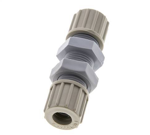 Racor de compresión recto de PA 10x8mm Bulkhead 10 bar [2 Piezas]