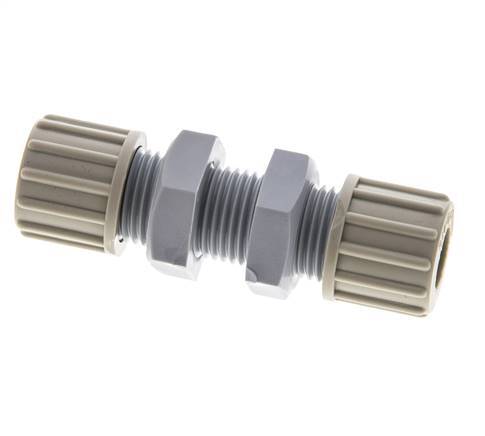 Racor de compresión recto de PA 10x8mm Bulkhead 10 bar [2 Piezas]