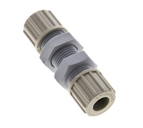Racor de compresión recto de PA 10x8mm Bulkhead 10 bar [2 Piezas]