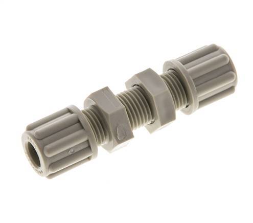 Racor de compresión recto de PP de 6x4mm 10 bar [2 piezas]
