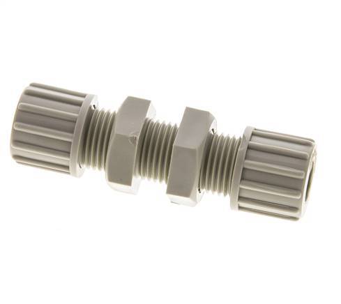 10x8mm PP Racor recto de compresión Pasamuros 10 bar