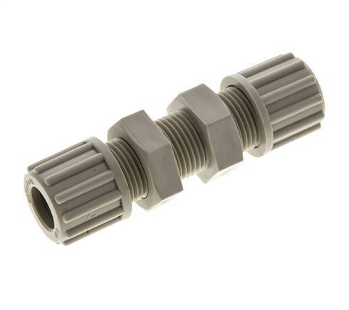 12x9mm PP Racor de Compresión Recto Pasamuros 10 bar