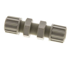12x9mm PP Racor de Compresión Recto Pasamuros 10 bar