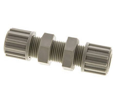 12x9mm PP Racor de Compresión Recto Pasamuros 10 bar