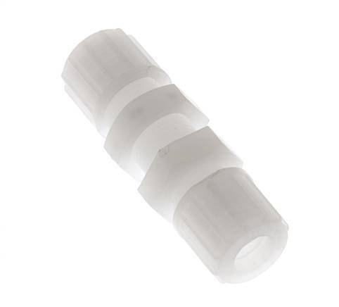Racor de compresión recto 10x8mm PVDF Pasamuros 10 bar