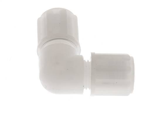 Racor de compresión acodado 6x4mm PVDF 10 bar