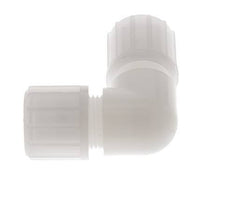 Racor de compresión codo 14x12mm PVDF 10 bar