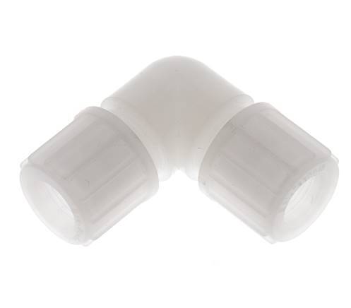 Racor de compresión codo 14x12mm PVDF 10 bar