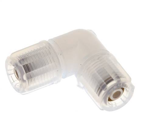 Accesorio de compresión codo 6x4mm y PFA con rosca hembra 10 bar