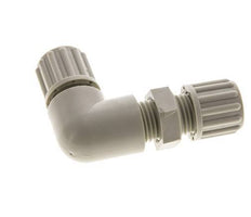 8x6mm PP Codo Compresión Racor Pasamuros 10 bar