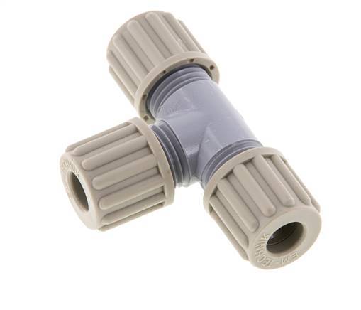 Accesorio de compresión en T de PA 8x6mm 10 bar [2 piezas]