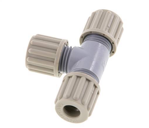 Accesorio de compresión en T de PA 8x6mm 10 bar [2 piezas]