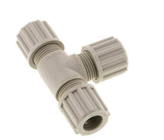Accesorio de compresión en T de PP de 12x10 mm 10 bar