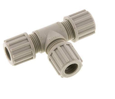 Accesorio de compresión en T de PP de 12x10 mm 10 bar