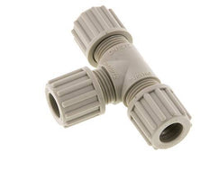 Accesorio de compresión en T de PP de 12x10 mm 10 bar