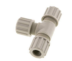 Accesorio de compresión en T de PP de 12x10 mm 10 bar