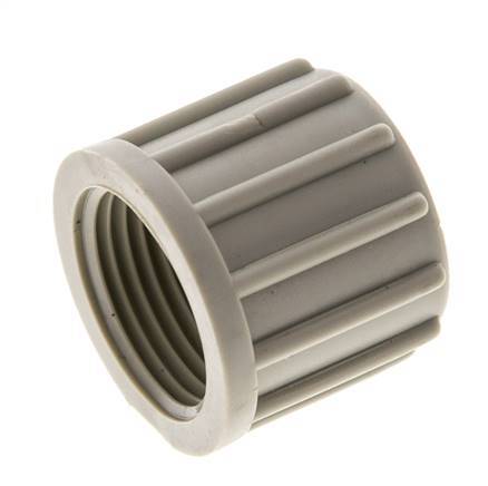 6x4mm (M10x1) Tuerca de Unión de PVDF Moleteada [5 Piezas]