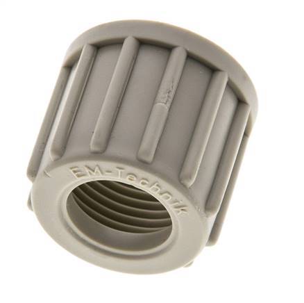6x4mm (M10x1) Tuerca de Unión de PVDF Moleteada [5 Piezas]
