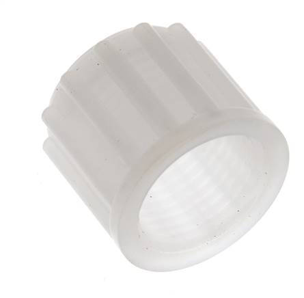 Tuerca de unión de PVDF 12x10mm (M18x1,5) moleteada [2 piezas]