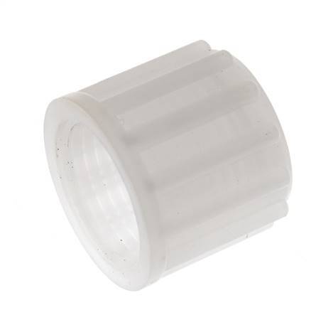 Tuerca de unión de PVDF 12x10mm (M18x1,5) moleteada [2 piezas]