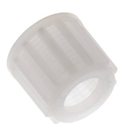 Tuerca de unión de PVDF 12x10mm (M18x1,5) moleteada [2 piezas]