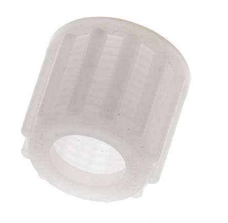 Tuerca de unión de PVDF 12x10mm (M18x1,5) moleteada [2 piezas]
