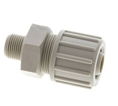 20x13mm & G3/8'' PP Straight Compression Fitting with Male Threads 10 bar PVC and PA