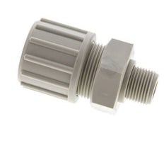 20x13mm & G3/8'' PP Straight Compression Fitting with Male Threads 10 bar PVC and PA