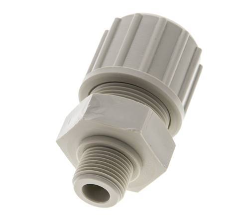 20x13mm & G3/8'' PP Straight Compression Fitting with Male Threads 10 bar PVC and PA