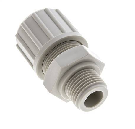 20x13mm & G1/2'' PP Straight Compression Fitting with Male Threads 10 bar PVC and PA
