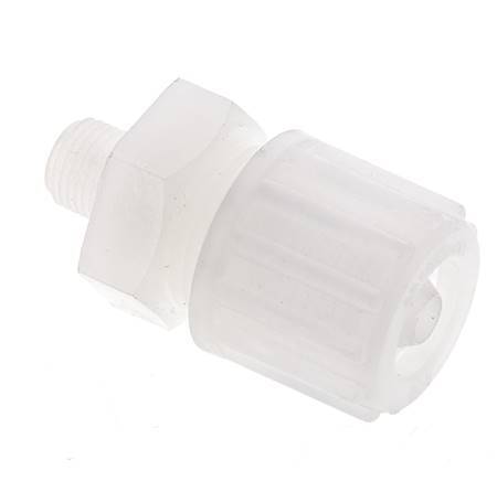 12x6mm & G3/8'' PVDF Straight Compression Fitting with Male Threads 10 bar PVC and PA