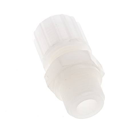 12x6mm & G3/8'' PVDF Straight Compression Fitting with Male Threads 10 bar PVC and PA
