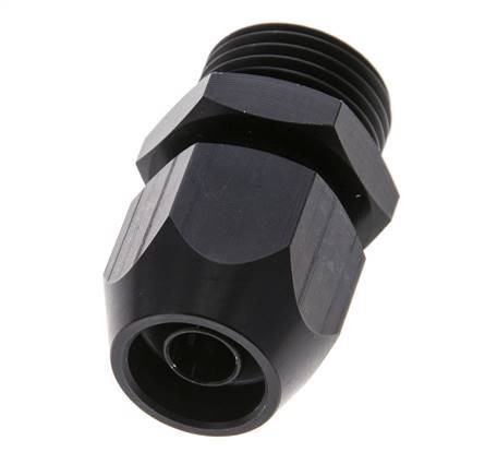 14x8mm & G1/2'' Aluminum Straight Compression Fitting with Male Threads 10 bar PVC and PA [2 Pieces]