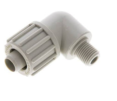 16x10mm & G1/4'' PP Elbow Compression Fitting with Male Threads 10 bar PVC and PA