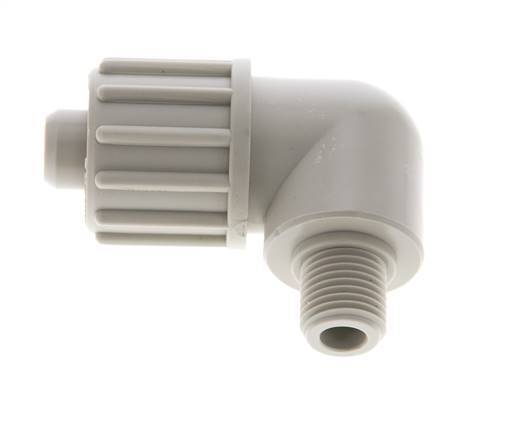 16x10mm & G1/4'' PP Elbow Compression Fitting with Male Threads 10 bar PVC and PA