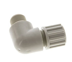 12x6mm & G3/8'' PP Elbow Compression Fitting with Male Threads 10 bar PVC and PA