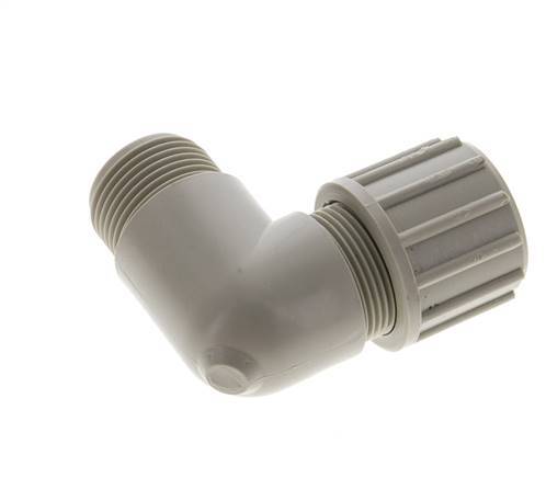 12x6mm & G1/4'' PVDF Elbow Compression Fitting with Male Threads 10 bar PVC and PA