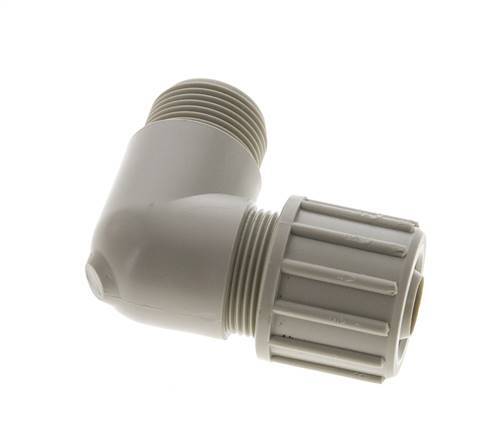 12x6mm & G1/4'' PVDF Elbow Compression Fitting with Male Threads 10 bar PVC and PA