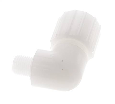 16x10mm & G1/4'' PVDF Elbow Compression Fitting with Male Threads 10 bar PVC and PA