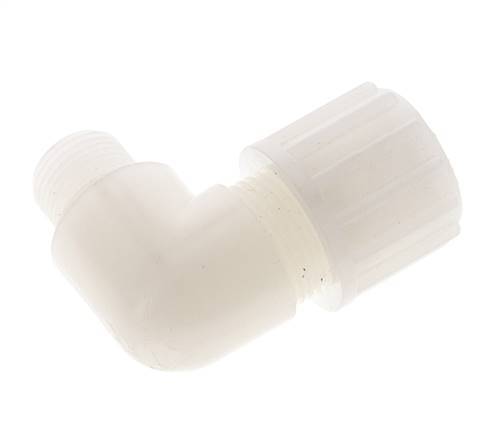 12x6mm & G3/8'' PVDF Elbow Compression Fitting with Male Threads 10 bar PVC and PA