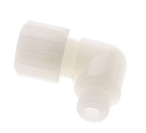 12x6mm & G3/8'' PVDF Elbow Compression Fitting with Male Threads 10 bar PVC and PA