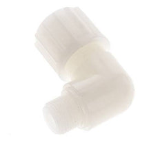 12x6mm & G3/8'' PVDF Elbow Compression Fitting with Male Threads 10 bar PVC and PA