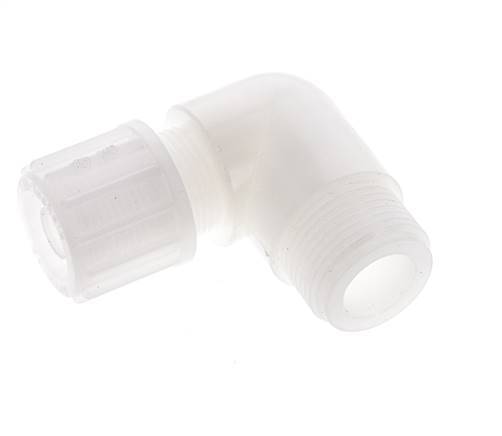16x10mm & G3/4'' PVDF Elbow Compression Fitting with Male Threads 10 bar PVC and PA