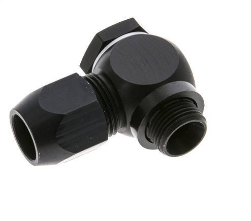 14x8mm & G3/8'' Aluminum Elbow Compression Fitting with Male Threads 10 bar PVC and PA