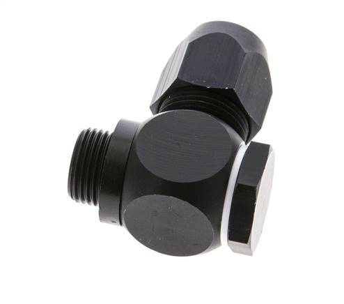 14x8mm & G3/8'' Aluminum Elbow Compression Fitting with Male Threads 10 bar PVC and PA