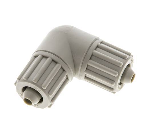 Accesorio de compresión codo PP 12x6mm 10 bar PVC y PA